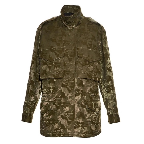 Alexander Wang Camo Jacquard Military Cargo Jacket XS - Picture 3 of 15